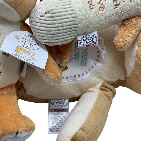 GUESS HOW MUCH I LOVE YOU Lot Nutbrown Hare Bunny Moon Plush Rattle 2 Books - Picture 8 of 13